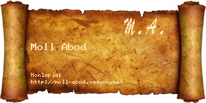 Moll Abod névjegykártya